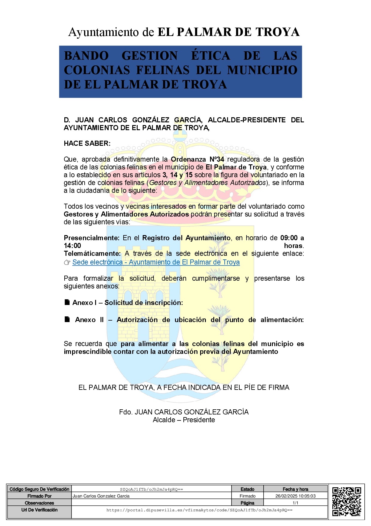 5. BANDO COLONIA FELINAS